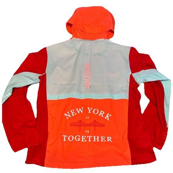 adidas Women’s Size S New York City FullZip Running Jacket Better Scarlet IW9234 - Picture 2 of 5